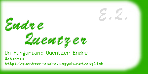 endre quentzer business card